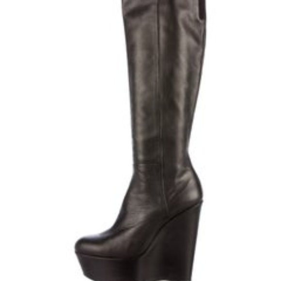 Stuart Weitzman Leather Platform Boots